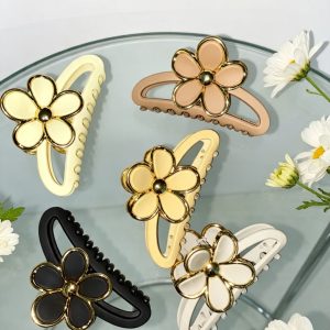 Presilhas de cabelo floral-Beleza e estilo