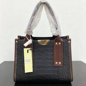 Bolsa Tote Estruturada “ Noir Croco”